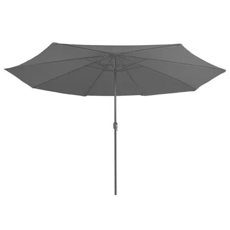  Umbrelă de soare de grădină, stâlp metalic, antracit, 390 cm