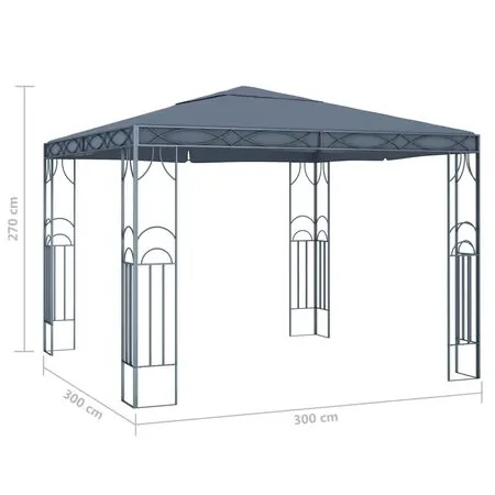  Pavilion, antracit, 300 x 300 cm