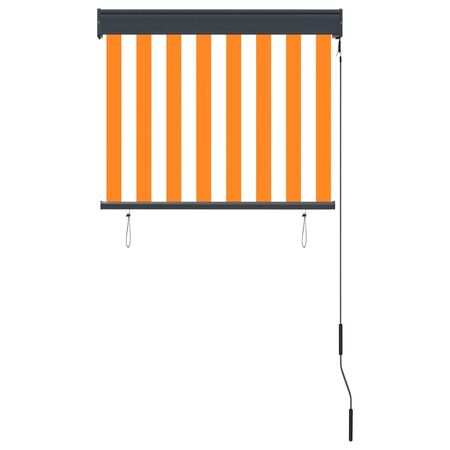  Jaluzea tip rulou de exterior, alb și portocaliu, 80 x 250 cm