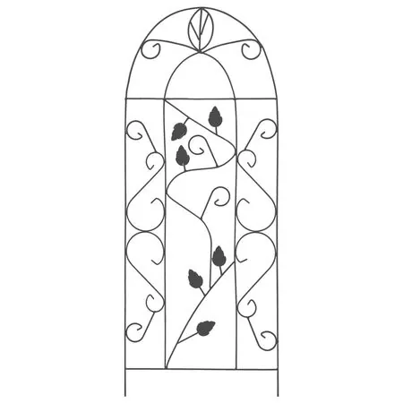  Suporturi plante cățărătoare, 3 buc., negru, 40 x 100 cm, fier  