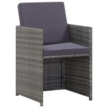  Set mobilier de exterior 13 piese antracit poliratan și acacia