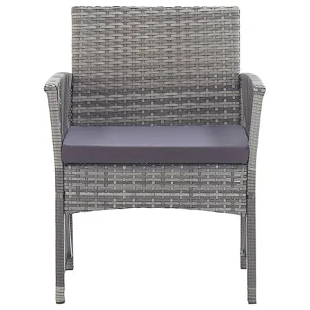  Set mobilier de grădină cu perne, 4 piese, antracit, poliratan