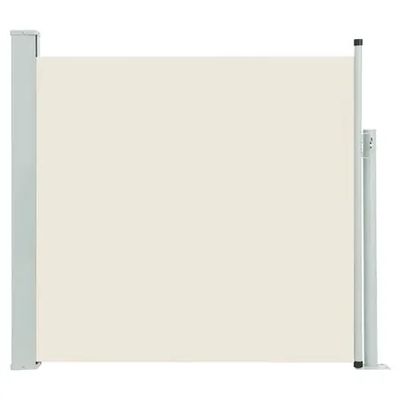  Copertină laterală retractabilă de terasă, crem, 140 x 500 cm