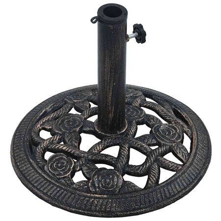  Suport de umbrelă, negru și bronz, 9 kg, fontă, 40 cm