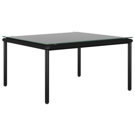  Set mobilier de grădină cu perne, 6 piese, negru, PVC