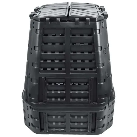  Compostor de grădină, negru, 93,3x93,3x113 cm, 740 L