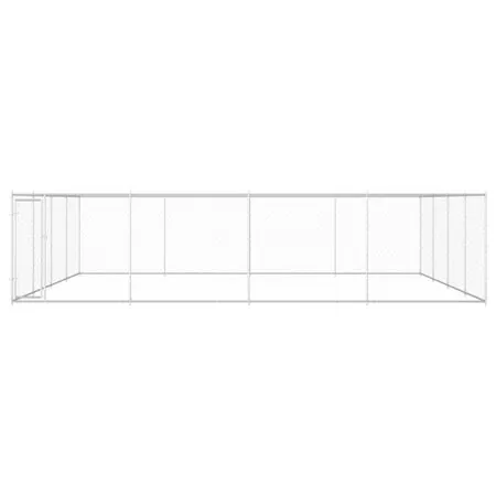  Padoc pentru câini de exterior, 760x760x185 cm, oțel galvanizat