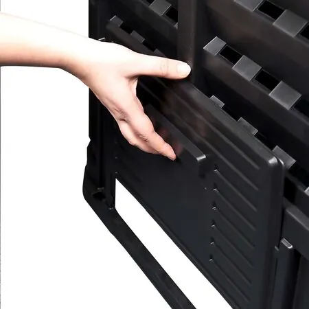  Compostor de grădină, negru, 93,3x93,3x113 cm, 740 L
