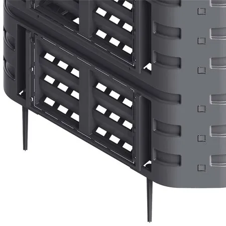  Compostor de grădină, negru, 93,3x93,3x113 cm, 740 L
