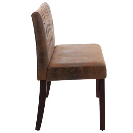  Bancă, maro, 148,5 cm, velur ecologic