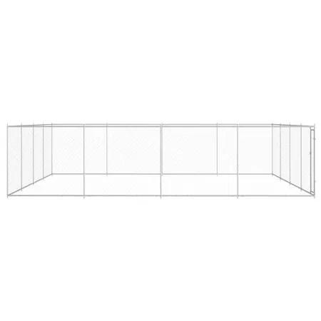  Padoc pentru câini de exterior, 760x760x185 cm, oțel galvanizat