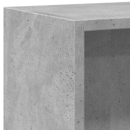  Bibliotecă cu 2 rafturi, gri beton, 60 x 30 x 76,5 cm, PAL