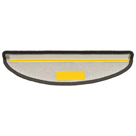  Covorașe pentru trepte scară, 15 buc., gri închis, 56x17x3 cm