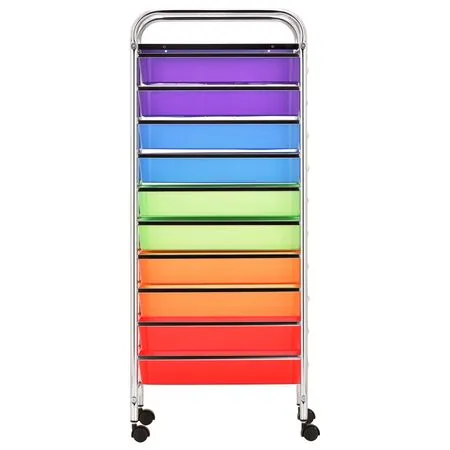  Cărucior depozitare mobil cu 15 sertare XXL multicolor plastic