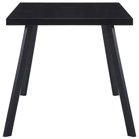  Masă de bucătărie, negru, 180 x 90 x 75 cm, sticlă securizată