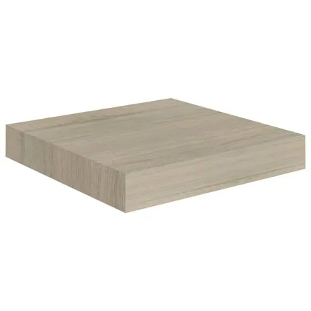  Rafturi perete suspendate, 2 buc., stejar, 23x23,5x3,8 cm, MDF