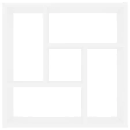  Raft de perete, alb, 45,1 x 16 x 45,1 cm, lemn prelucrat