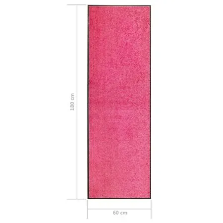  Covoraș de ușă lavabil, roz, 60 x 180 cm