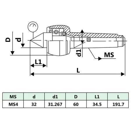  Centru strung rotativ MT4