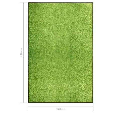  Covoraș de ușă lavabil, verde, 120 x 180 cm