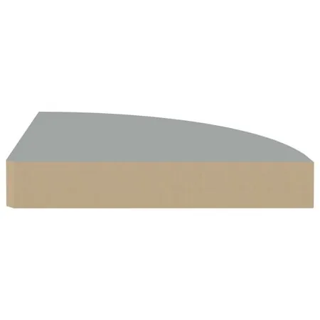  Rafturi colțar de perete, 2 buc., gri, 25 x 25 x 3,8 cm, MDF