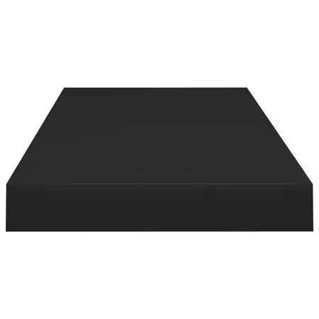  Raft de perete suspendat, negru, 60x23,5x3,8 cm, MDF