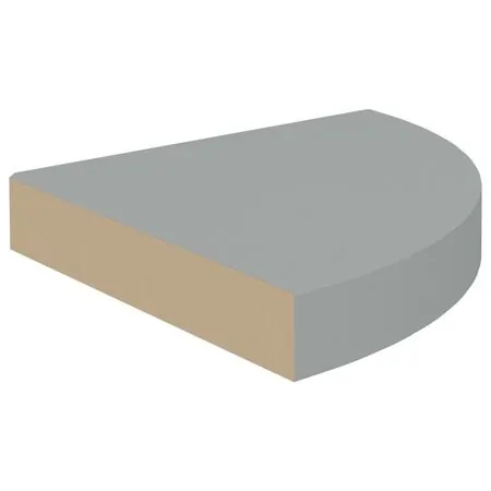  Rafturi colțar de perete, 2 buc., gri, 25 x 25 x 3,8 cm, MDF