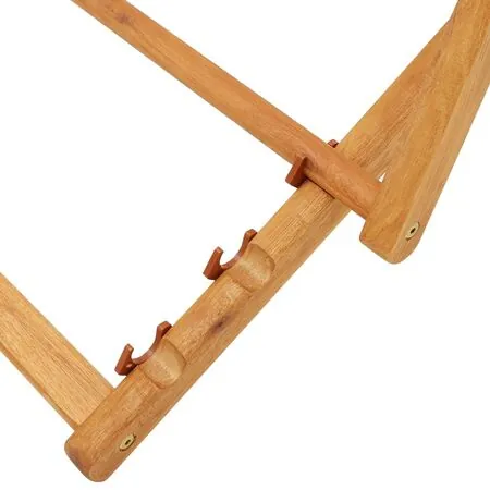 Scaun de plajă pliabil, negru, lemn de eucalipt și țesătură