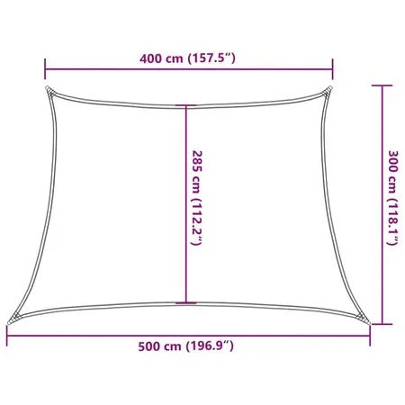  Pânză parasolar, verde deschis, 4/5x3 m, HDPE, 160 g/m²