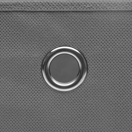  Cutii depozitare cu capac, 4 buc., gri, 28x28x28 cm