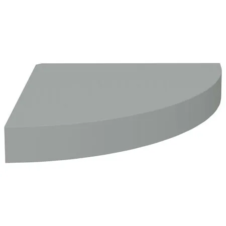  Rafturi colțar de perete, 2 buc., gri, 25 x 25 x 3,8 cm, MDF
