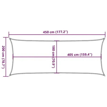  Pânză parasolar, roșu, 2x4,5 m, HDPE, 160 g/m²