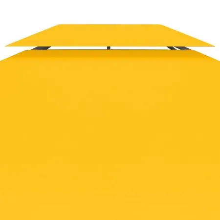  Acoperiș de pavilion cu 2 niveluri, galben, 4x3 m, 310 g/m²