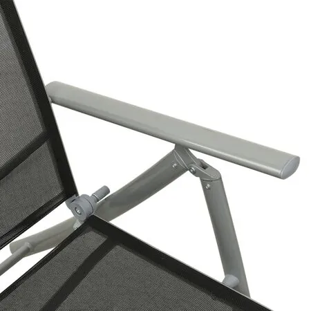  Set mobilier de grădină, 3 piese, argintiu, textilenă&aluminiu