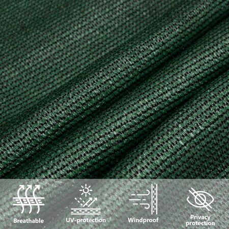  Pânză parasolar, verde închis, 3,5x3,5x4,9 m, HDPE, 160 g/m²
