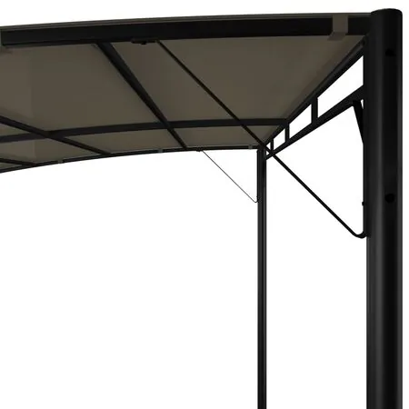  Copertină pavilion de grădină, gri taupe, 3 x 3 x 2,55 m