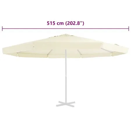  Pânză de schimb umbrelă de soare de exterior nisipiu 500 cm