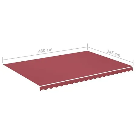  Pânză de rezervă pentru copertină, roșu vișiniu, 5x3,5 m