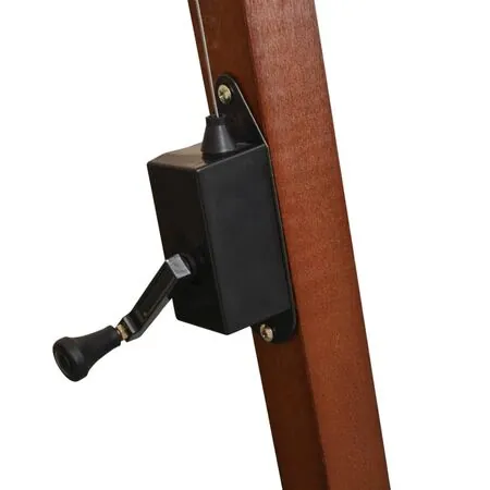  Umbrelă suspendată cu stâlp, gri taupe, 3,5x2,9 m, lemn de brad