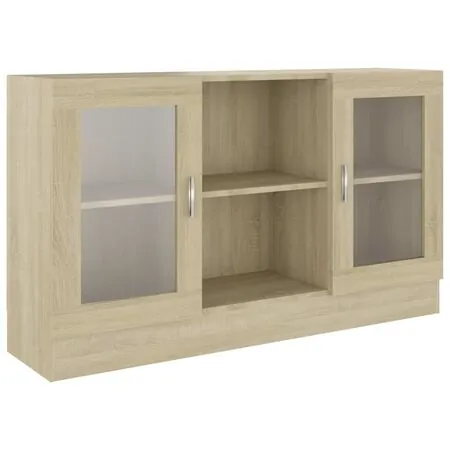  Dulap cu vitrină, stejar sonoma, 120x30,5x70 cm, lemn prelucrat