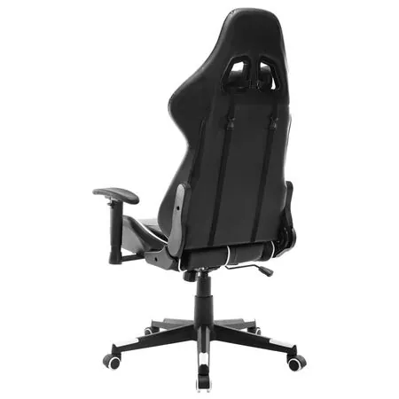  Scaun de jocuri, negru și alb, piele artificială