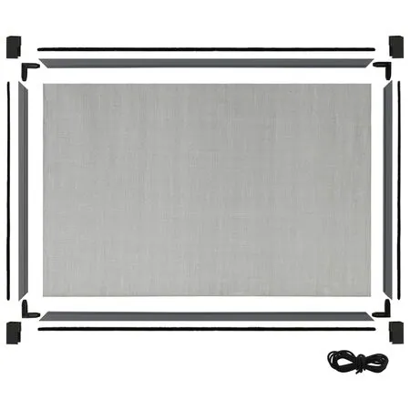  Plasă insecte extensibilă ferestre, antracit, (75-143)x50 cm
