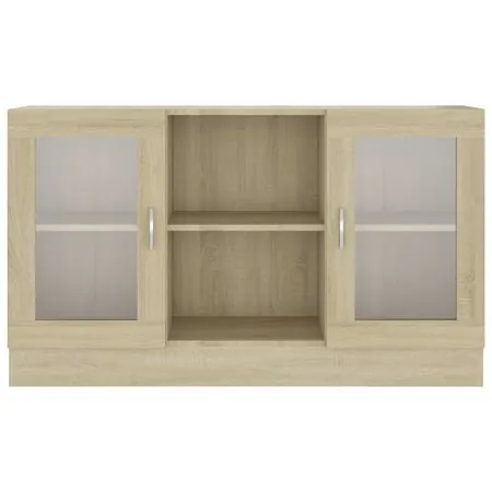  Dulap cu vitrină, stejar sonoma, 120x30,5x70 cm, lemn prelucrat