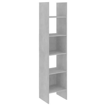  Bibliotecă, gri beton, 40x35x180 cm, lemn prelucrat
