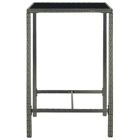  Set mobilier bar de grădină, 5 piese, gri, poliratan