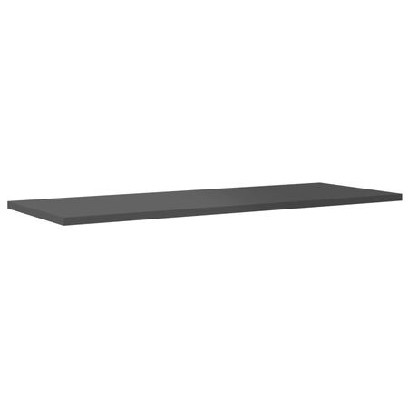  Plăci bibliotecă, 8 buc. negru extralucios 80 x 30 x 1,5 cm PAL