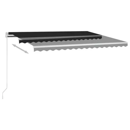  Copertină retractabilă manual, antracit, 450x350 cm