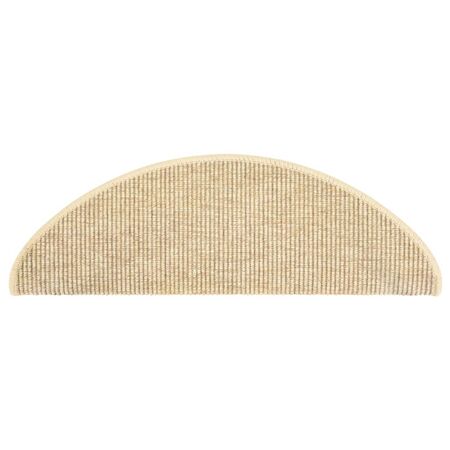  Covorașe autoadezive pentru scări, 15 buc., bej 65x21x4cm sisal