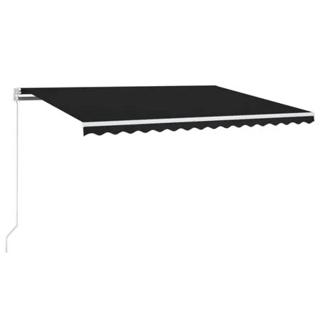  Copertină retractabilă manual cu LED, antracit, 400x300 cm