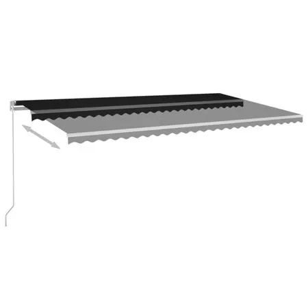  Copertină retractabilă manual, antracit, 600x350 cm